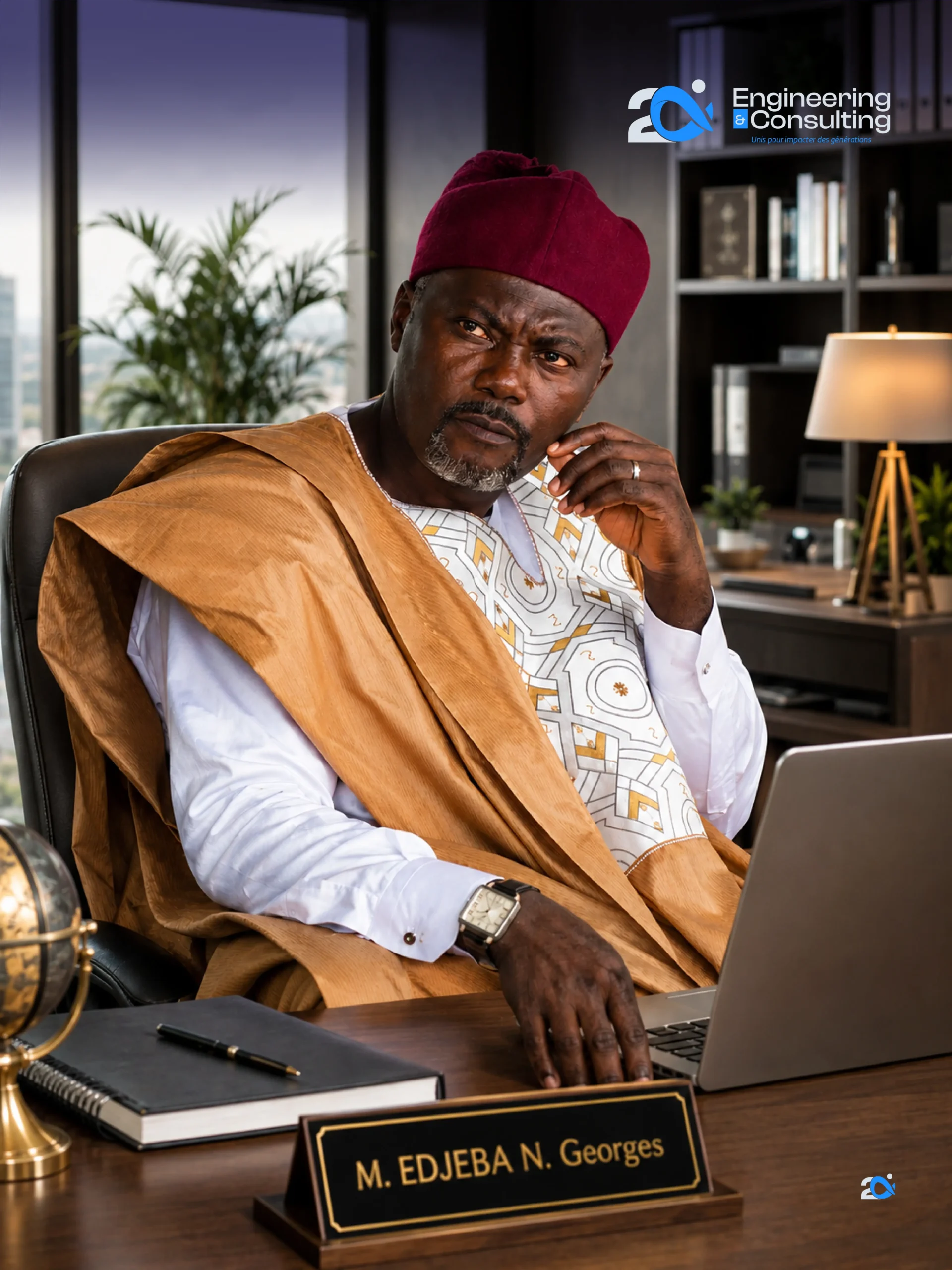 M. Edjeba N. Georges, direction générale des 20V Engineering & Consulting